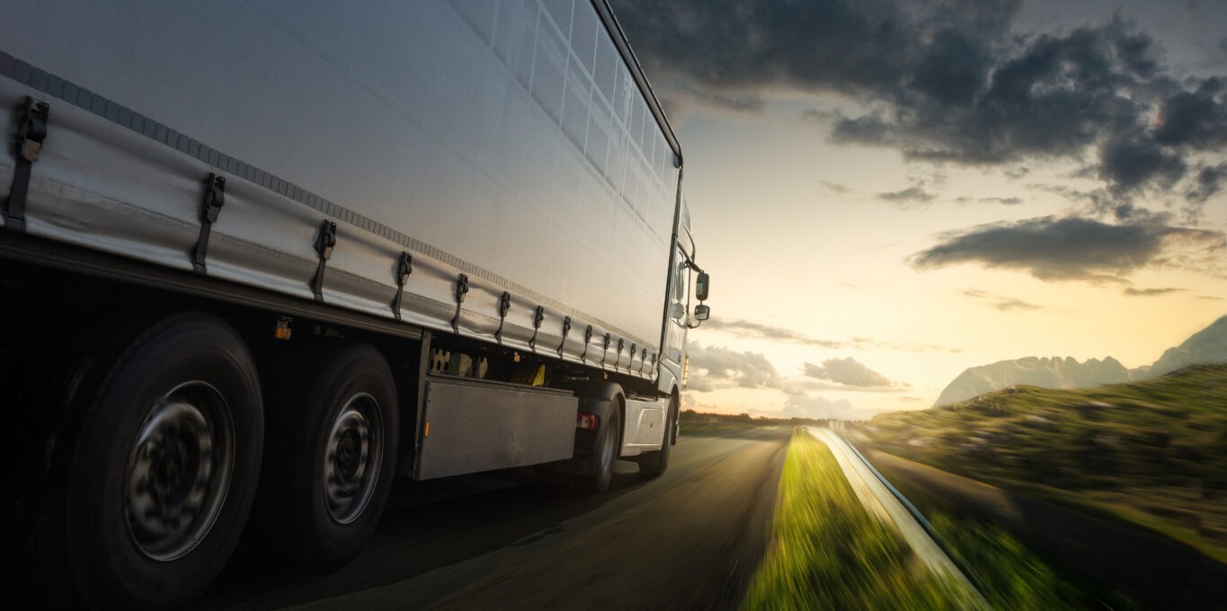 Truck on the road