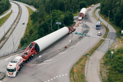 Massiva transporter till vindkrafts- och industriprojekt i Norden